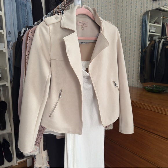 Philosophy Cream Suede Jacket - Picture 3 of 9